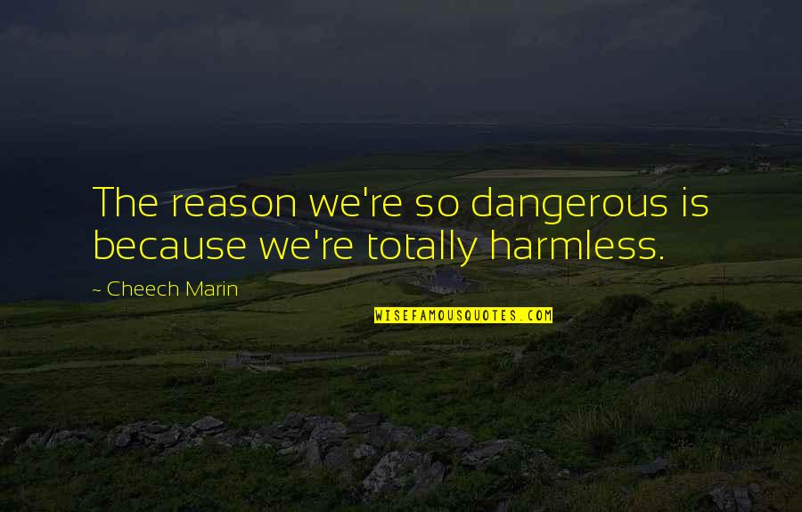 Diverse Personalities Quotes By Cheech Marin: The reason we're so dangerous is because we're