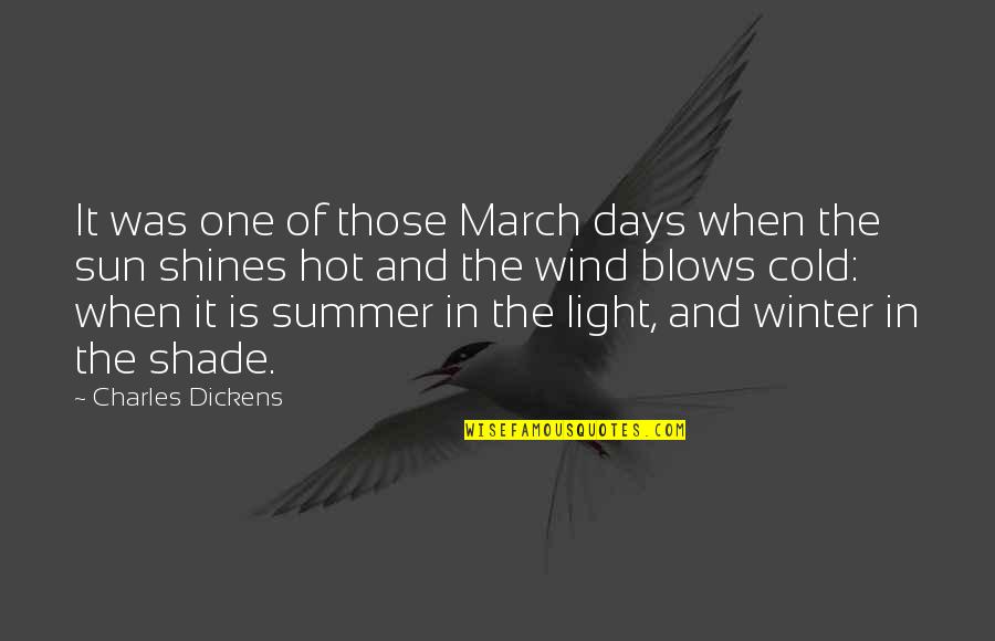 Divinas Elite Quotes By Charles Dickens: It was one of those March days when