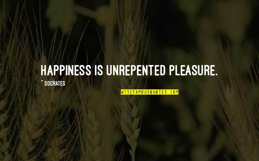 Divine Masculine And Feminine Quotes By Socrates: Happiness is unrepented pleasure.