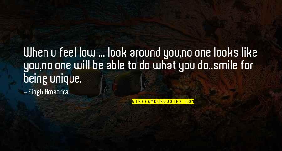 Dlz Engineering Quotes By Singh Amendra: When u feel low ... look around you,no