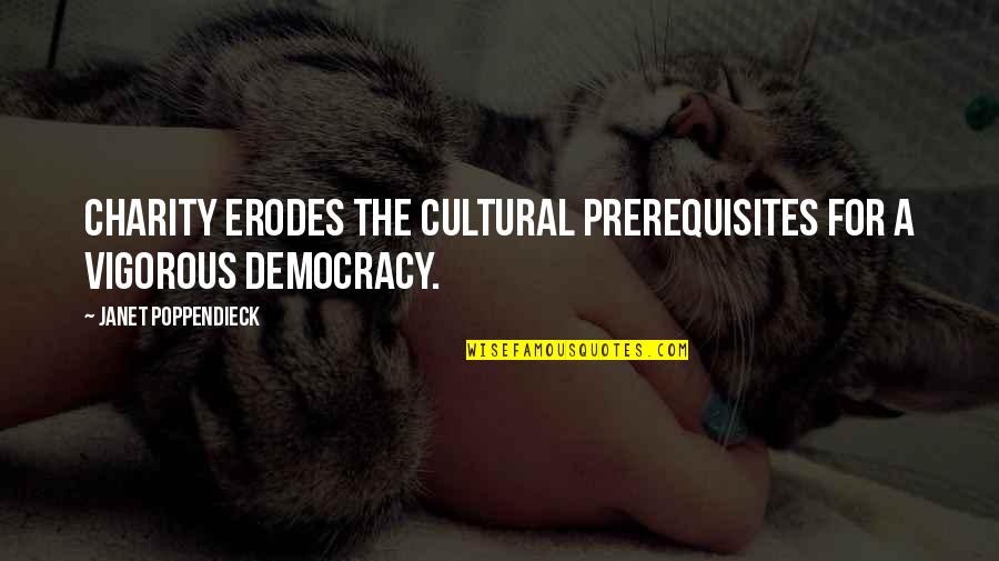 Dnusd Quotes By Janet Poppendieck: Charity erodes the cultural prerequisites for a vigorous