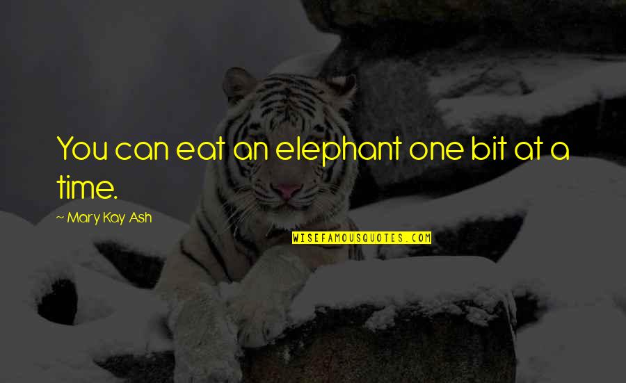 Do Muhe Saap Quotes By Mary Kay Ash: You can eat an elephant one bit at