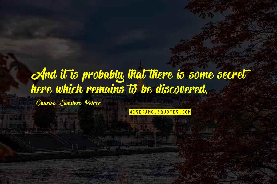 Do The Right Thing Even When Nobodys Watching Quote Quotes By Charles Sanders Peirce: And it is probably that there is some