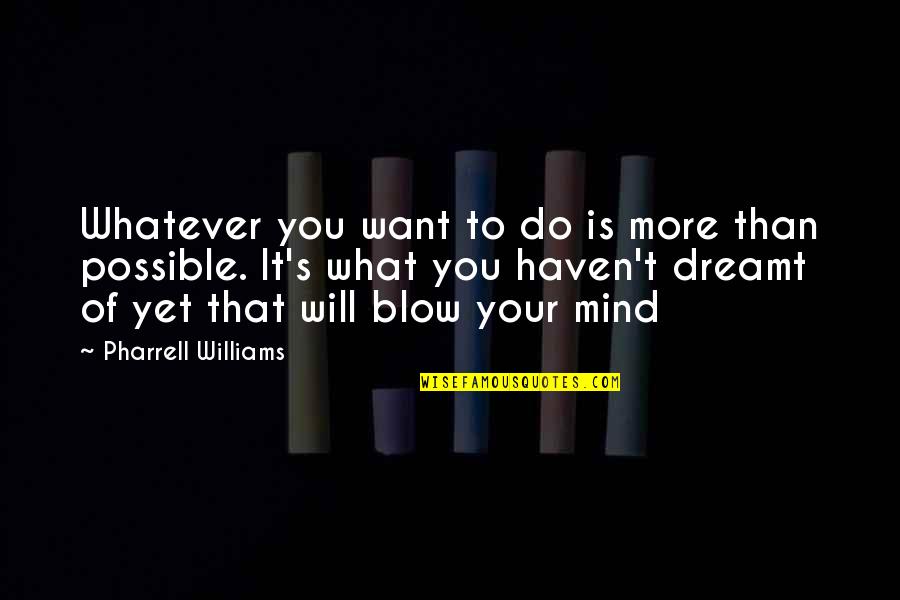 Do Whatever You Want To Quotes By Pharrell Williams: Whatever you want to do is more than