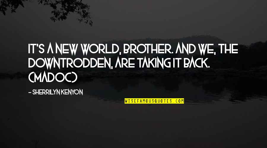 Do You Have What It Takes Quotes By Sherrilyn Kenyon: It's a new world, brother. And we, the