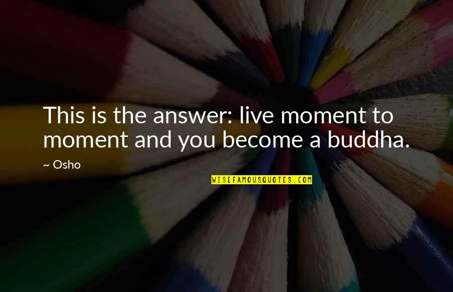 Dokes Quotes By Osho: This is the answer: live moment to moment