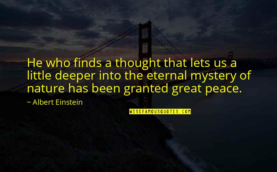 Domeniul Dornei Quotes By Albert Einstein: He who finds a thought that lets us