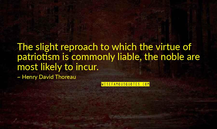 Dominicano Hetero Quotes By Henry David Thoreau: The slight reproach to which the virtue of