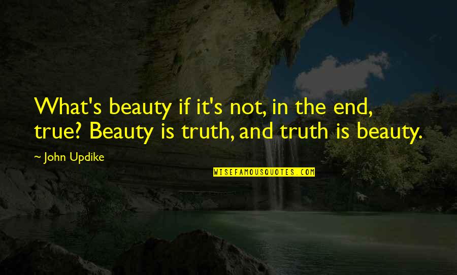 Donald Mallard Quotes By John Updike: What's beauty if it's not, in the end,