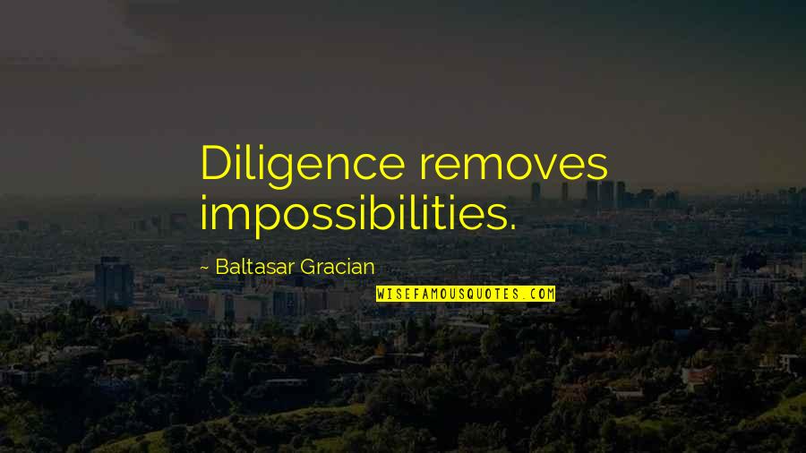 Donnachie Clan Quotes By Baltasar Gracian: Diligence removes impossibilities.