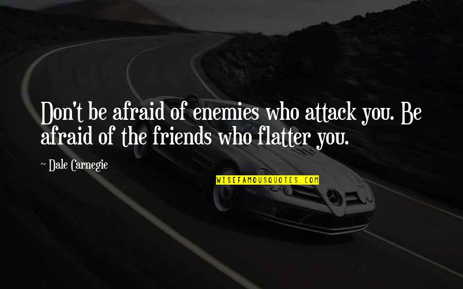 Don't Be Afraid Of Life Quotes By Dale Carnegie: Don't be afraid of enemies who attack you.