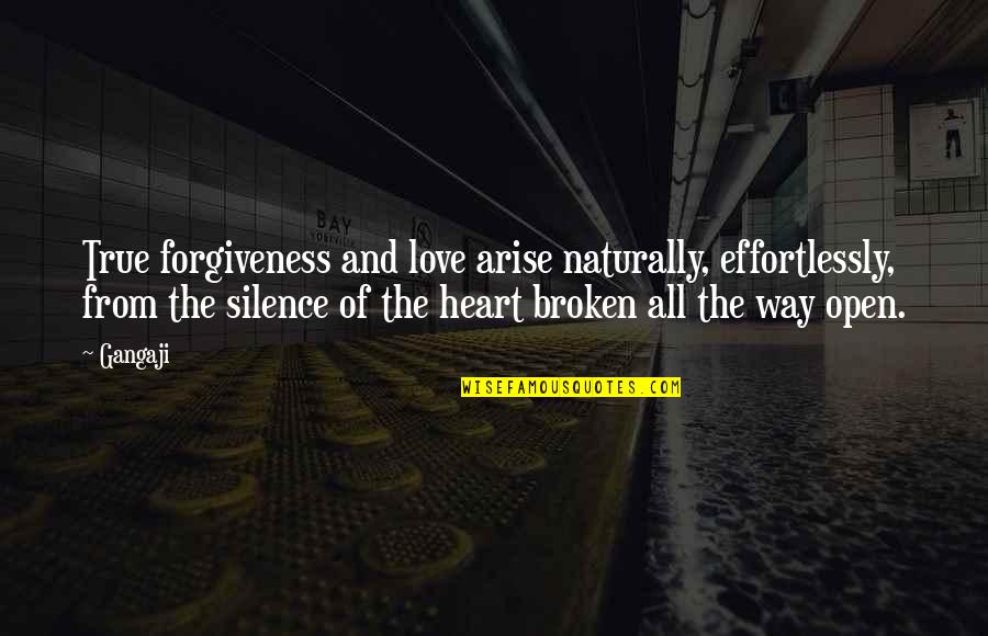 Dont Lose An Opportunity Quotes By Gangaji: True forgiveness and love arise naturally, effortlessly, from