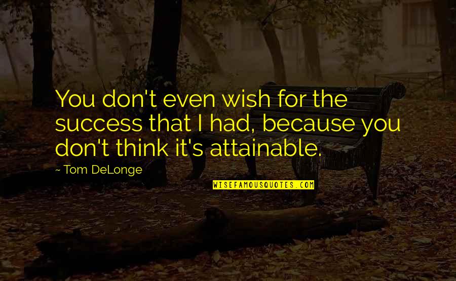 Don't Stress The Small Stuff Quotes By Tom DeLonge: You don't even wish for the success that