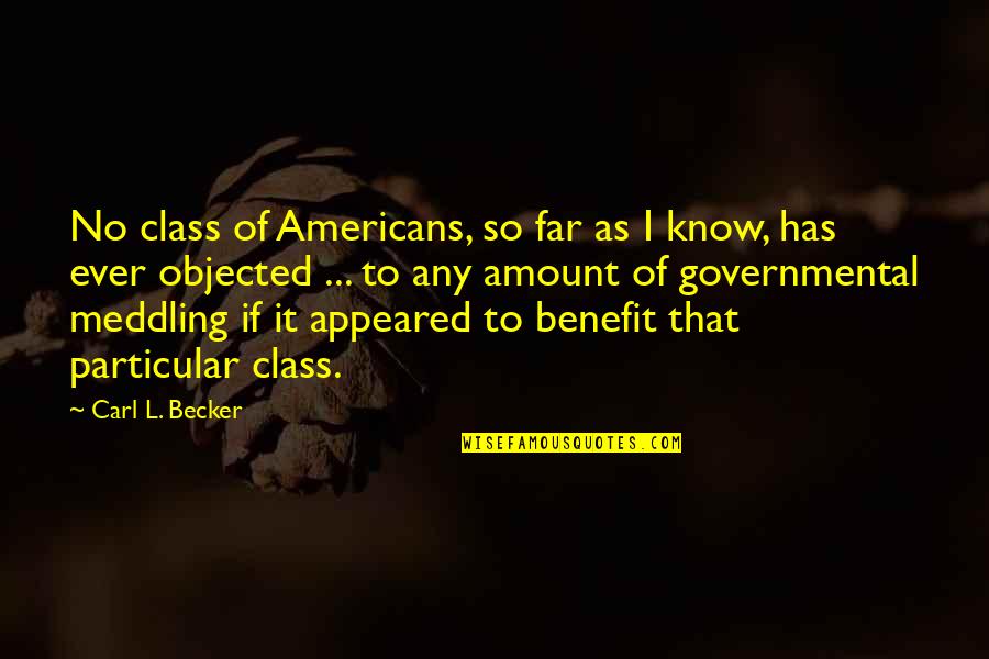 Don't Worry Everything Is Going To Be Ok Quotes By Carl L. Becker: No class of Americans, so far as I