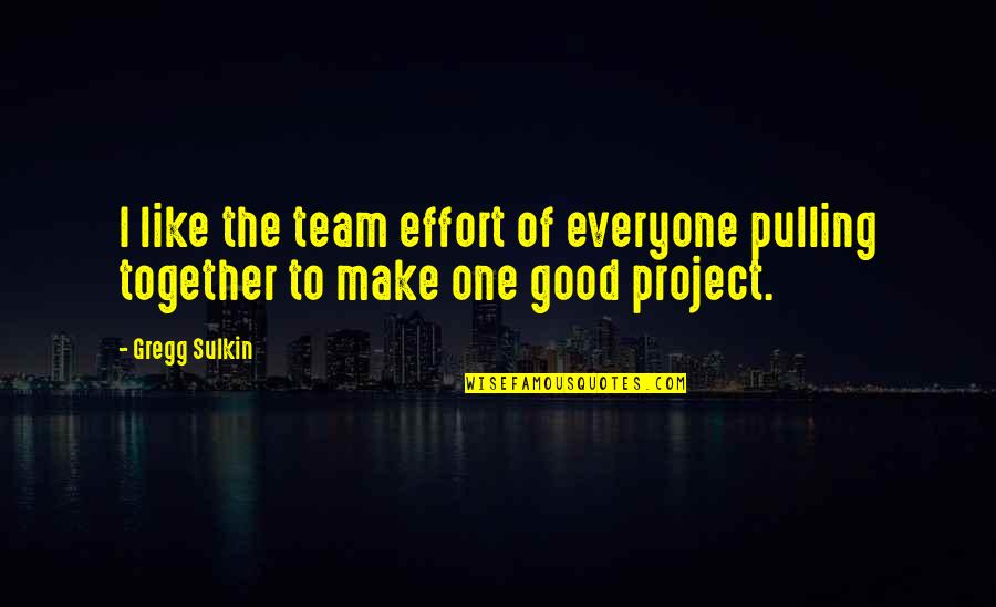 Dopson And Associates Quotes By Gregg Sulkin: I like the team effort of everyone pulling