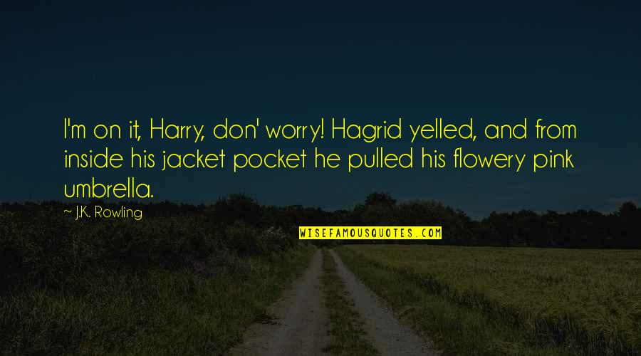 Dorient Quotes By J.K. Rowling: I'm on it, Harry, don' worry! Hagrid yelled,