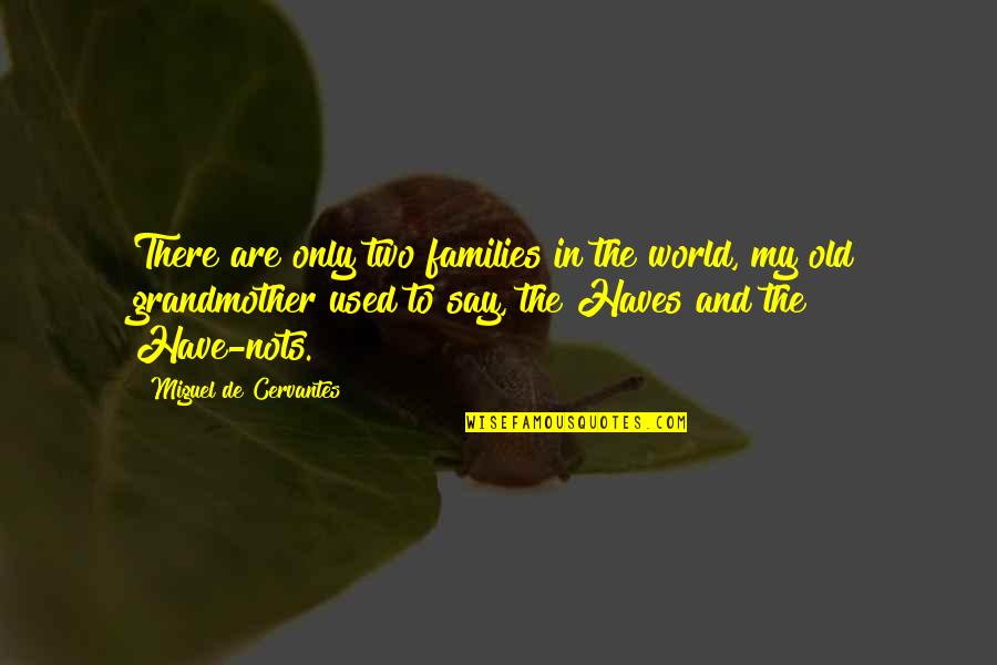 Dougal Mcguire Quotes By Miguel De Cervantes: There are only two families in the world,