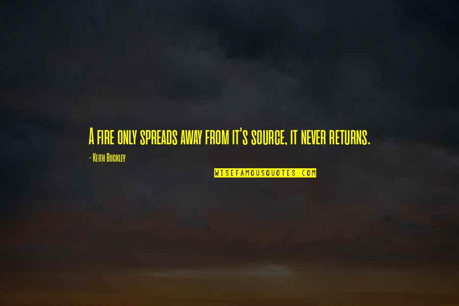 Dovico Engenderhealth Quotes By Keith Buckley: A fire only spreads away from it's source,