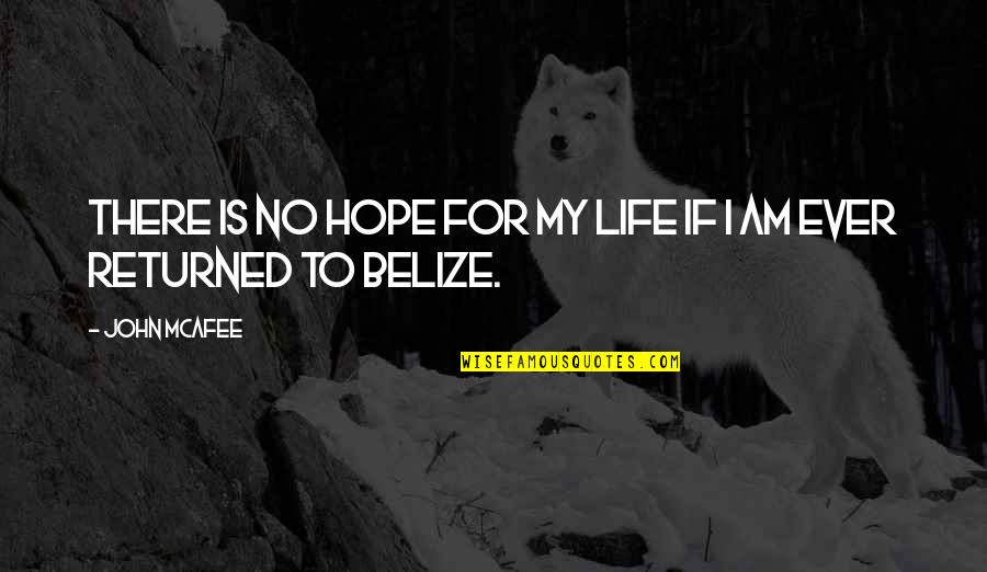 Dovico Furniture Quotes By John McAfee: There is no hope for my life if