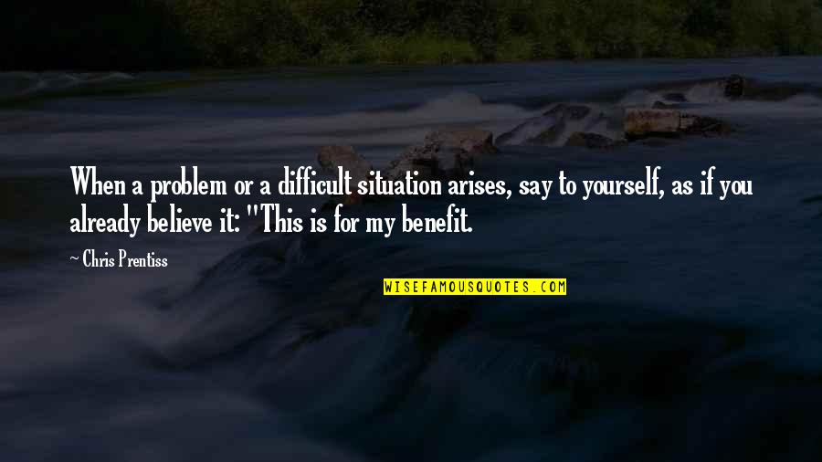 Dreams Akira Kurosawa Quotes By Chris Prentiss: When a problem or a difficult situation arises,