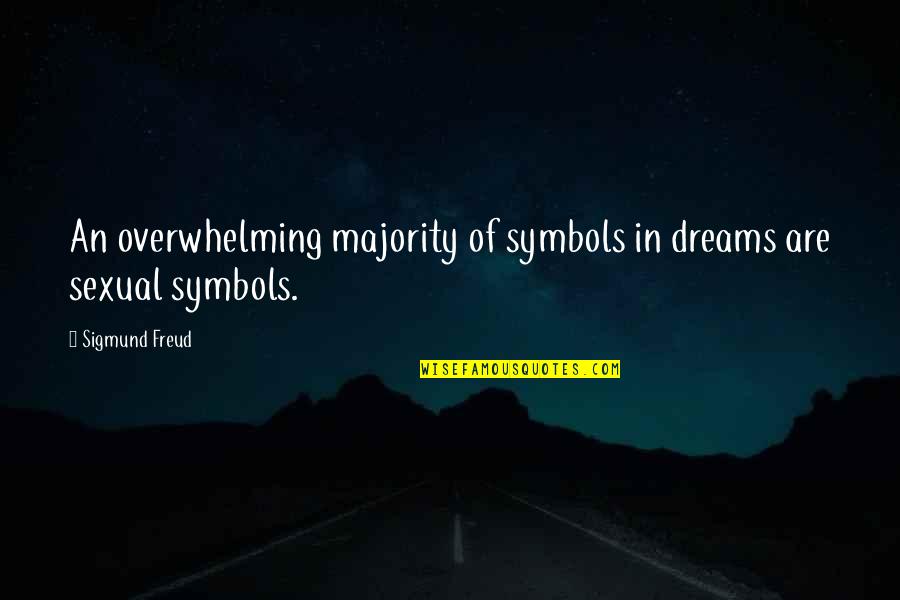 Dreams Sigmund Freud Quotes By Sigmund Freud: An overwhelming majority of symbols in dreams are