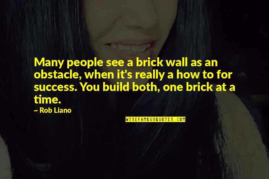 Dreams Without Goals Are Just Dreams Quotes By Rob Liano: Many people see a brick wall as an