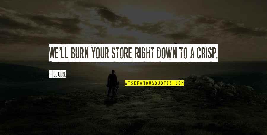 Dreamstation Quotes By Ice Cube: We'll burn your store right down to a