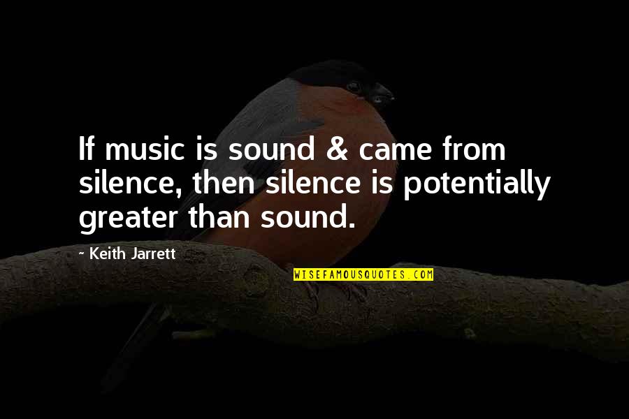 Dreessen Dokter Quotes By Keith Jarrett: If music is sound & came from silence,