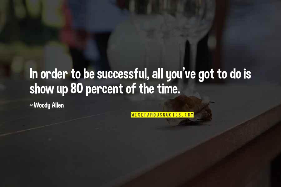 Dribbled Quotes By Woody Allen: In order to be successful, all you've got