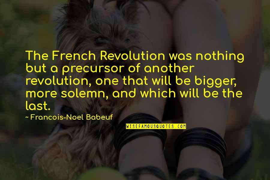 Dubyak Quotes By Francois-Noel Babeuf: The French Revolution was nothing but a precursor