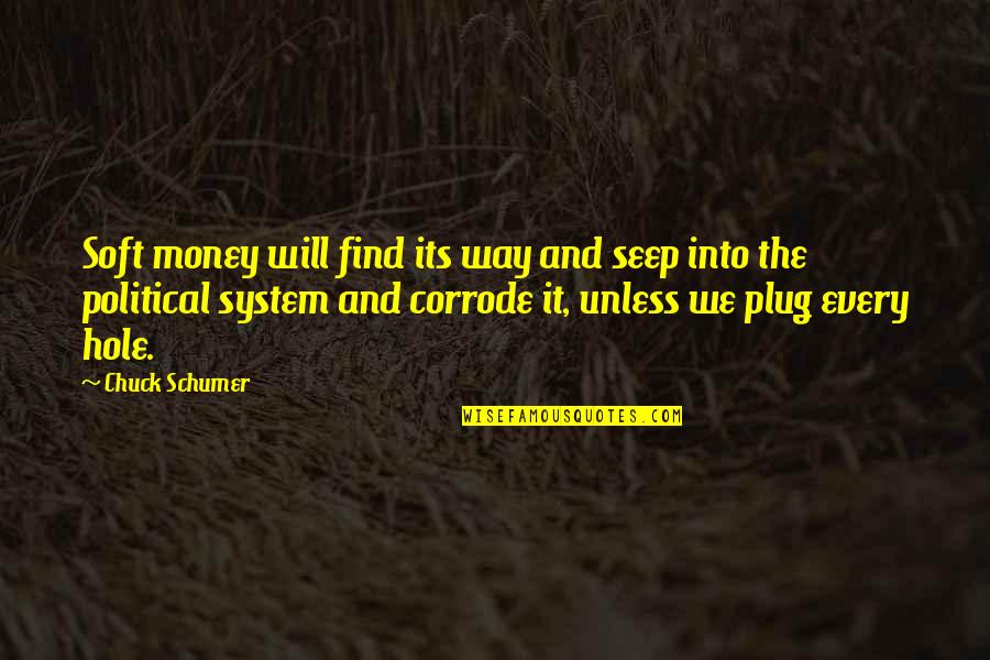 Dumaresq Australia Quotes By Chuck Schumer: Soft money will find its way and seep