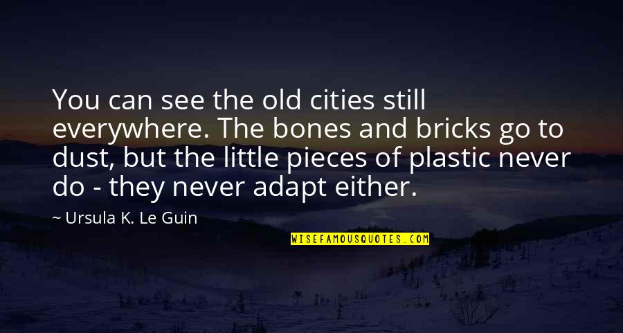 Dust And Bones Quotes By Ursula K. Le Guin: You can see the old cities still everywhere.