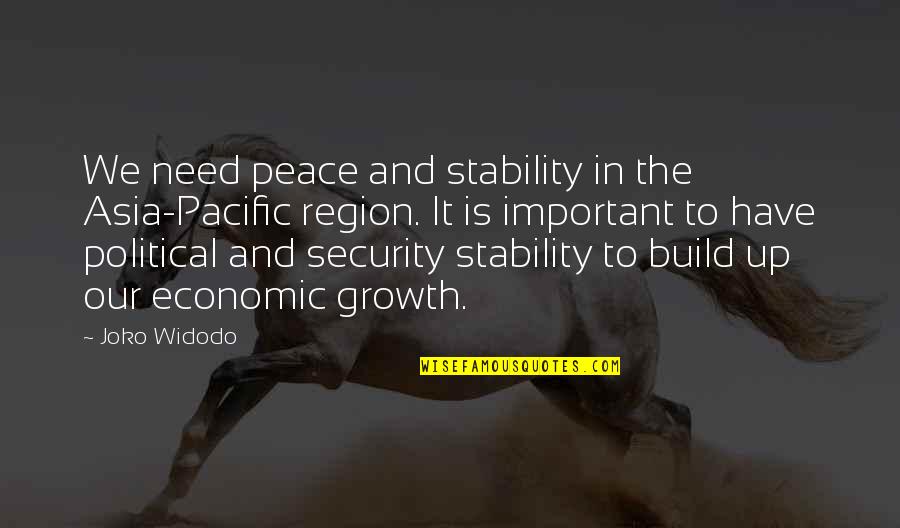 Dziwoludy Quotes By Joko Widodo: We need peace and stability in the Asia-Pacific