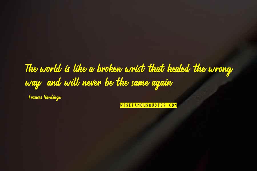 Eaddy Environmental Solutions Quotes By Frances Hardinge: The world is like a broken wrist that