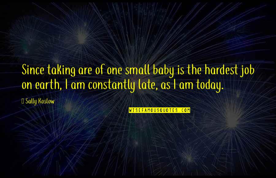 Earth Baby Quotes By Sally Koslow: Since taking are of one small baby is