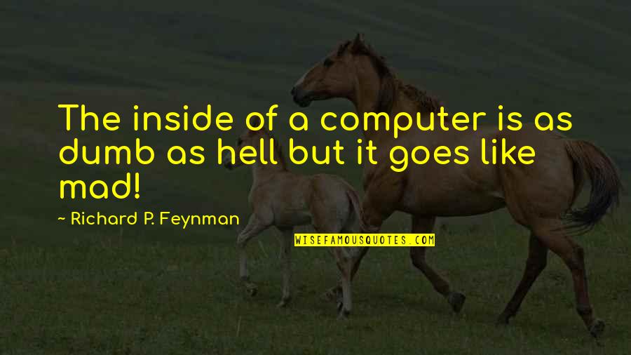 Ecospace Address Quotes By Richard P. Feynman: The inside of a computer is as dumb