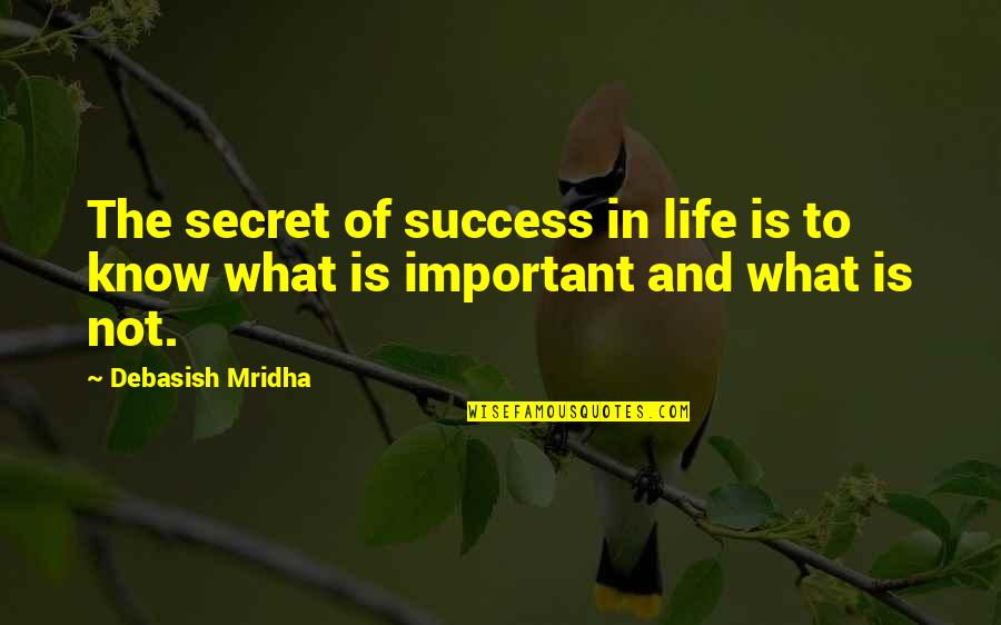 Education Quotes Quotes By Debasish Mridha: The secret of success in life is to