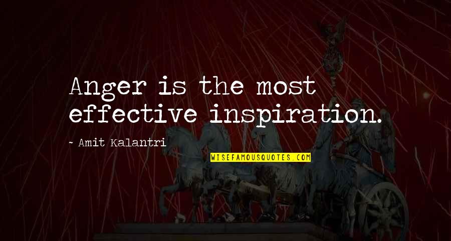 Effective Inspirational Quotes By Amit Kalantri: Anger is the most effective inspiration.