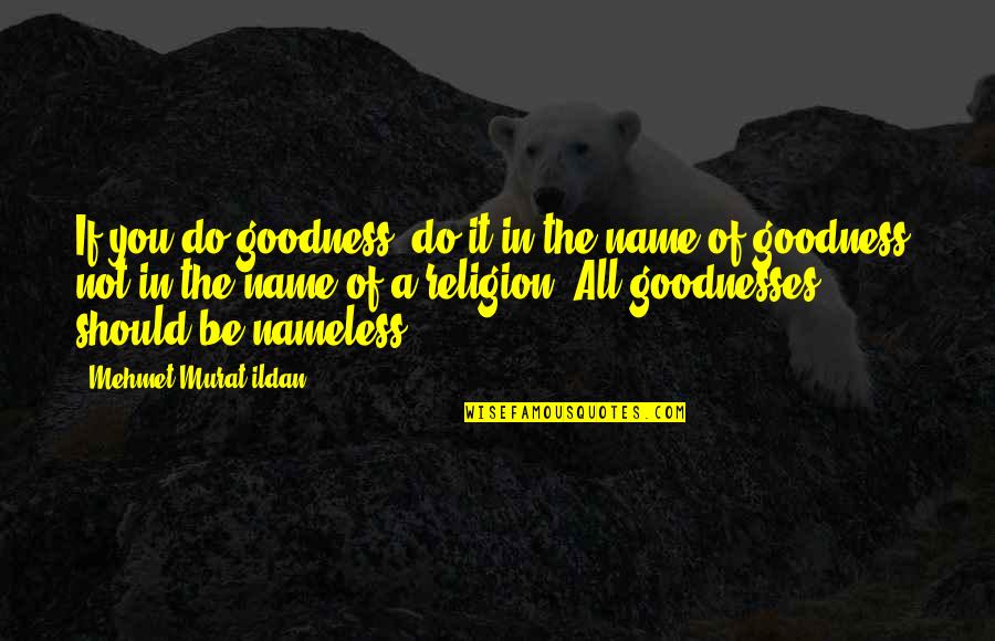 Egging You On Quotes By Mehmet Murat Ildan: If you do goodness, do it in the