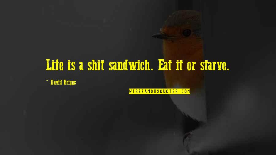 Egill Helgason Quotes By David Briggs: Life is a shit sandwich. Eat it or