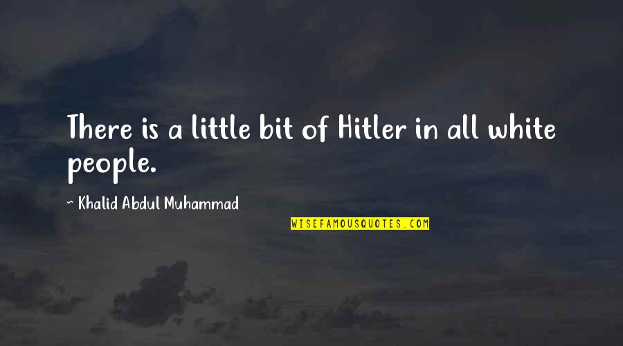 Ekspresif Adalah Quotes By Khalid Abdul Muhammad: There is a little bit of Hitler in