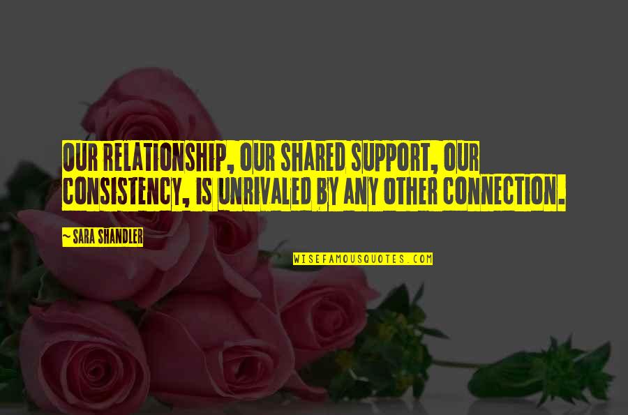 Ekstremni Quotes By Sara Shandler: Our relationship, our shared support, our consistency, is