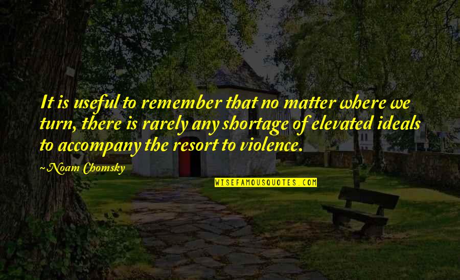 Elevated Quotes By Noam Chomsky: It is useful to remember that no matter