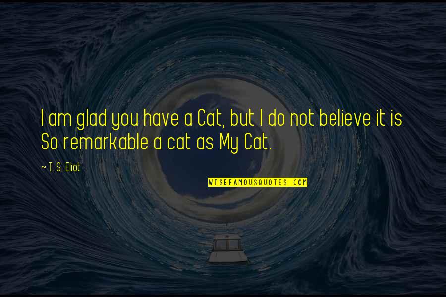 Elly's Quotes By T. S. Eliot: I am glad you have a Cat, but