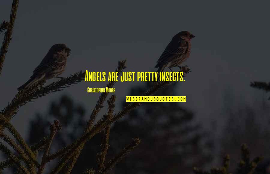 Emprisonnement Quotes By Christopher Moore: Angels are just pretty insects.