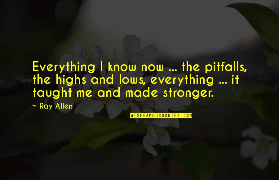 Enamorarte In English Quotes By Ray Allen: Everything I know now ... the pitfalls, the