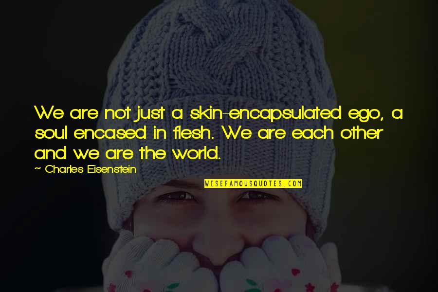 Encapsulated In Quotes By Charles Eisenstein: We are not just a skin-encapsulated ego, a