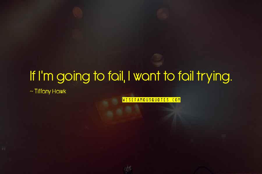 Encerramiento Quotes By Tiffany Hawk: If I'm going to fail, I want to