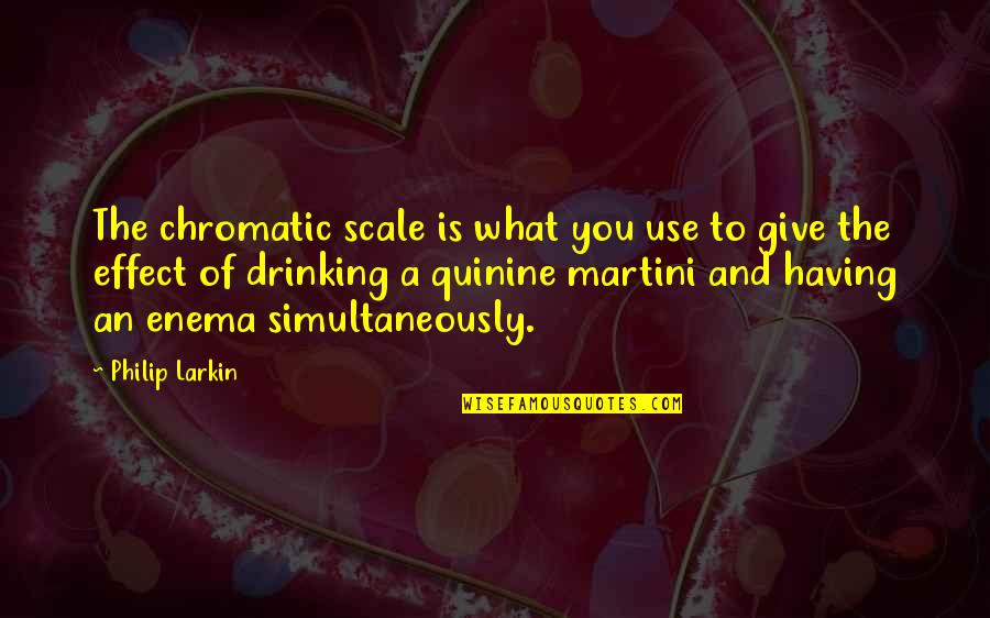 Enema Quotes By Philip Larkin: The chromatic scale is what you use to