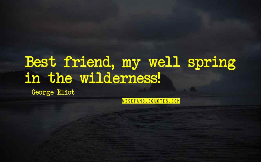 Entsprechend Duden Quotes By George Eliot: Best friend, my well-spring in the wilderness!